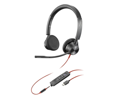Słuchawka POLY Blackwire 3325 ST MS Cert. USB-C 3.5mm plug USB-C/A 8X222AA